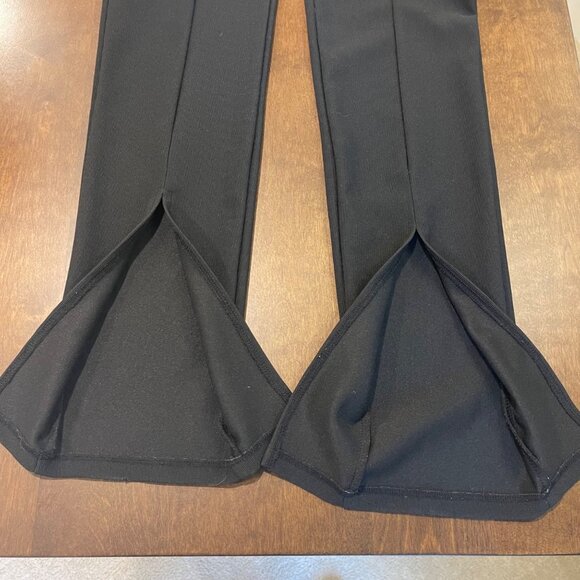 Zara High Rise Ribbed Leggings Women's Size XL Front Slit Elastic Waist Workwear - Picture 8 of 10